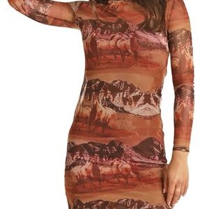 Western mesh dress
